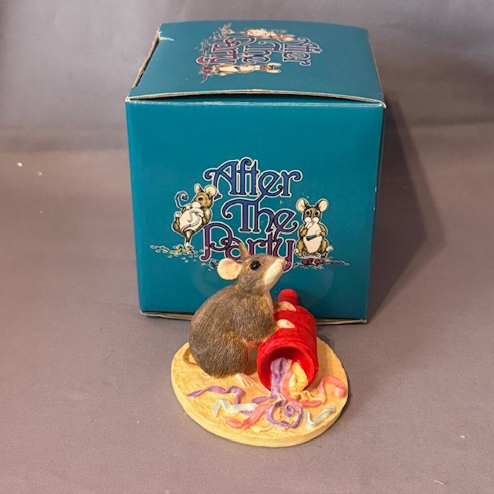 Vintage Mouse Figurine After The Party Mice Munro Anthropomorphic Popper Gift